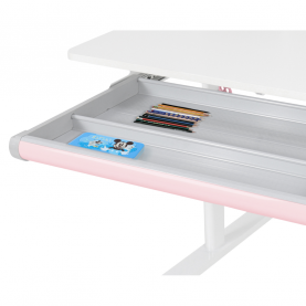 Novekvő íróasztal. rózsaszín/fehér. ADAN