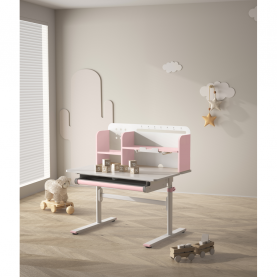 Novekvő íróasztal. rózsaszín/fehér. ADAN