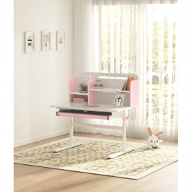 Novekvő íróasztal. rózsaszín/fehér. ADAN