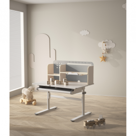 Novekvő íróasztal. szürke/fehér. ODIN