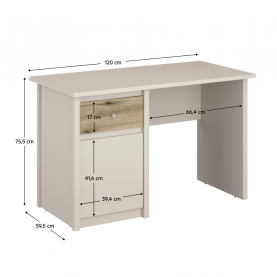 Univerzális PC-asztal. kasmír/evoke tolgy. KAROS 1D1S/120