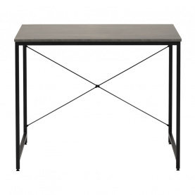 Íróasztal. beton/fekete. 90x60 cm. MELLORA