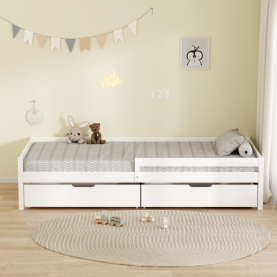 Gyerekágy tárolóhellyel. 90x200. fehér. MIX NEW