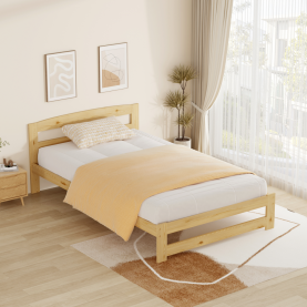 Ágy ágyráccsal. természetes. 120x200. AZRA