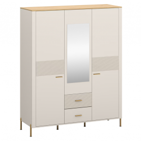 Szekrény tükorrel. kasmír/kő tolgy. RUNOL 3D2S