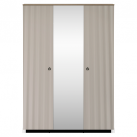 Szekrény tükorrel. szürkésbarna Taupe/silverjack tolgy. DOMCA 3D