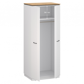 Szekrény. fehér/evoke tolgy. VELIS 2D Szekrény. fehér/evoke tolgy. VELIS 2D