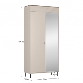 Szekrény. kasmír/castello tolgy. EYCO 2D/40