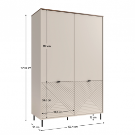 Szekrény. kasmír/castello tolgy. EYCO 4D