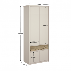 Szekrény. kasmír/evoke tolgy. KAROS 4D1S