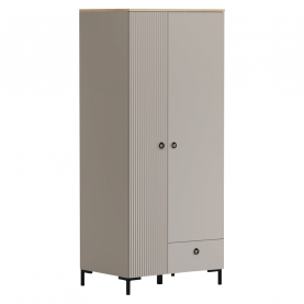 Szekrény. szürkésbarna Taupe/silverjack tolgy. DOMCA 2D1S