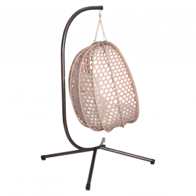 Függőfotel. osszecsukható. rézszínű/bézs/krém. SANAN