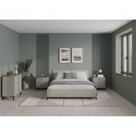 Franciaágy. 160x200. szürkésbarna Taupe. DOMCA