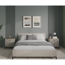 Franciaágy. 160x200. szürkésbarna Taupe. DOMCA