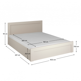 Ágy tárhellyel. 160x200. kasmír. KAROS