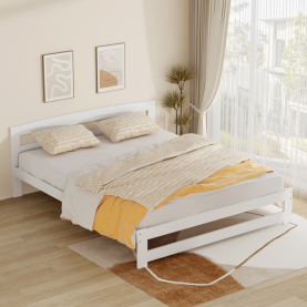 Ágy ágyráccsal. fehér. 160x200. AZRA