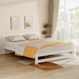 Ágy ágyráccsal. fehér. 160x200. AZRA