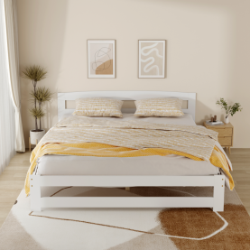 Ágy ágyráccsal. fehér. 160x200. AZRA