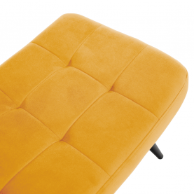Fotel lábtartóval. sárga Velvet szovet/fekete. HABEN