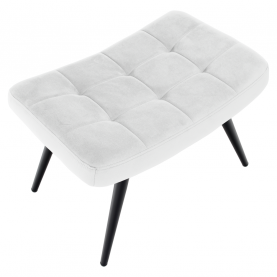 Fotel lábtartóval. világos szürke Velvet szovet/fekete. HABEN