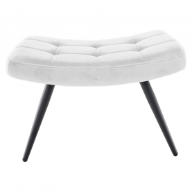 Fotel lábtartóval. világos szürke Velvet szovet/fekete. HABEN