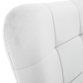 Fotel lábtartóval. világos szürke Velvet szovet/fekete. HABEN