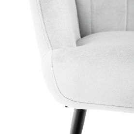 Fotel lábtartóval. világos szürke Velvet szovet/fekete. HABEN