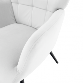 Fotel lábtartóval. világos szürke Velvet szovet/fekete. HABEN