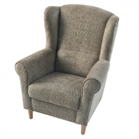 Füles fotel. szürkésbézs Taupe szovet Coral. CHARLOT