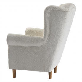 Füles fotel. tejszínes szovet Coral. CHARLOT