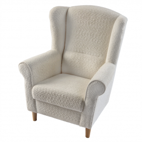 Füles fotel. tejszínes szovet Coral. CHARLOT