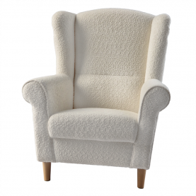 Füles fotel. tejszínes szovet Coral. CHARLOT