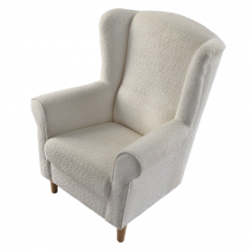 Füles fotel. tejszínes szovet Coral. CHARLOT