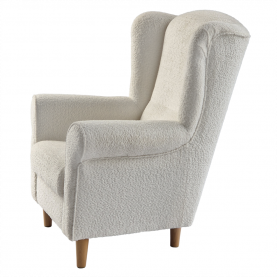 Füles fotel. tejszínes szovet Coral. CHARLOT