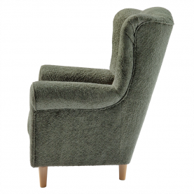 Füles fotel. zold szovet Coral. CHARLOT