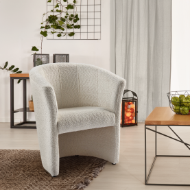 Klub fotel. tejszínes Coral anyag. CUBA