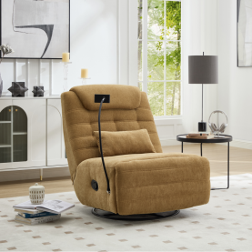 Luxus forgó fotel. hintafotel. mustársárga. UMRBO