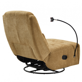 Luxus forgó fotel. hintafotel. mustársárga. UMRBO