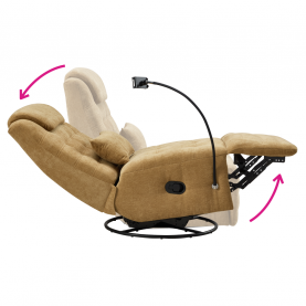 Luxus forgó fotel. hintafotel. mustársárga. UMRBO