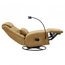 Luxus forgó fotel. hintafotel. mustársárga. UMRBO