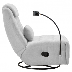 Luxus forgó fotel. hintafotel. világosszürke. UMBRO Luxus forgó fotel. hintafotel. világosszürke. UMBRO