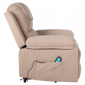 Masszázsfunkciós. donthető fotel fűtéssel. barna. LIFTELO