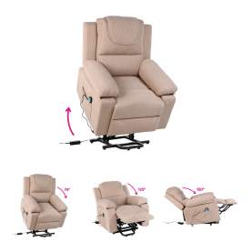 Masszázsfunkciós. donthető fotel fűtéssel. barna. LIFTELO