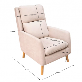 Relaxfotel. bézs. DEMIR