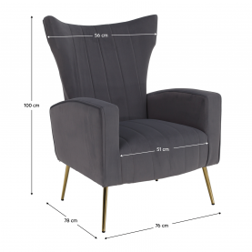 Relaxfotel. szürke Velvet szovet. BARET Relaxfotel. szürke Velvet szovet. BARET