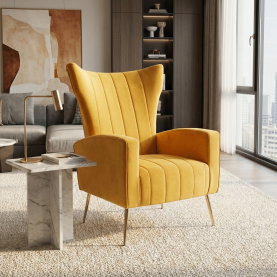 Relaxfotel. sárga Velvet szovet. BARET