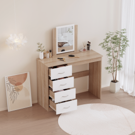 Fésülkodőasztal. sonoma tolgy/fehér. KLEVIS