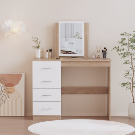 Fésülkodőasztal. sonoma tolgy/fehér. KLEVIS