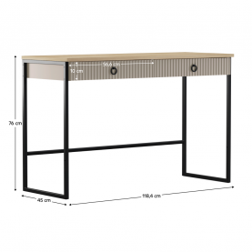 Fésülkodőasztal. szürkésbarna Taupe/silverjack tolgy. DOMCA 2S