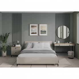 Fésülkodőasztal. szürkésbarna Taupe/silverjack tolgy. DOMCA 2S